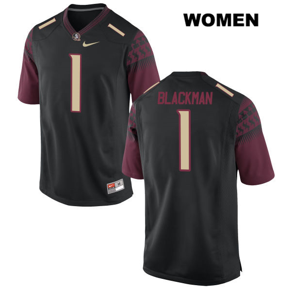 Women's NCAA Nike Florida State Seminoles #1 James Blackman College Black Stitched Authentic Football Jersey VRP4669ZW